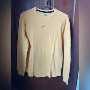 Hollister men's medium long sleeve yellow shirt